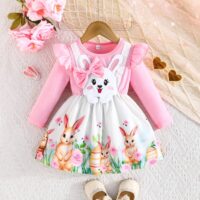 Wholesale 3-24M Baby Bunny Embroidery Print Long Sleeve