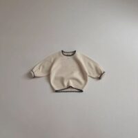 Wholesale 3-24M Baby Crew Neck Knitted Sweater Solid Co