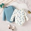 Wholesale 3-24M Baby Dinosaur Printed Or Solid Solor Lo