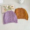 Wholesale 3-24M Baby Floral Embroidered Cardigan Sweate