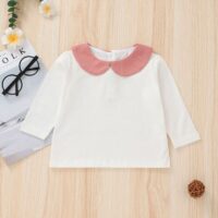 Wholesale 3-24M Baby Girls Doll Collar Long Sleeve Tops