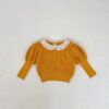 Wholesale 3-24M Baby Girls Lace Collar Puff Long Sleeve