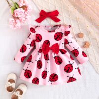 Wholesale 3-24M Baby Girls Ladybird Cartoon Print Long