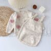 Wholesale 3-24M Baby Girls Love Heart V-Neck Knitted Ca