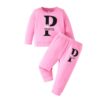 Wholesale 3-24M Baby Girls Pink Letter Print Tops Pink
