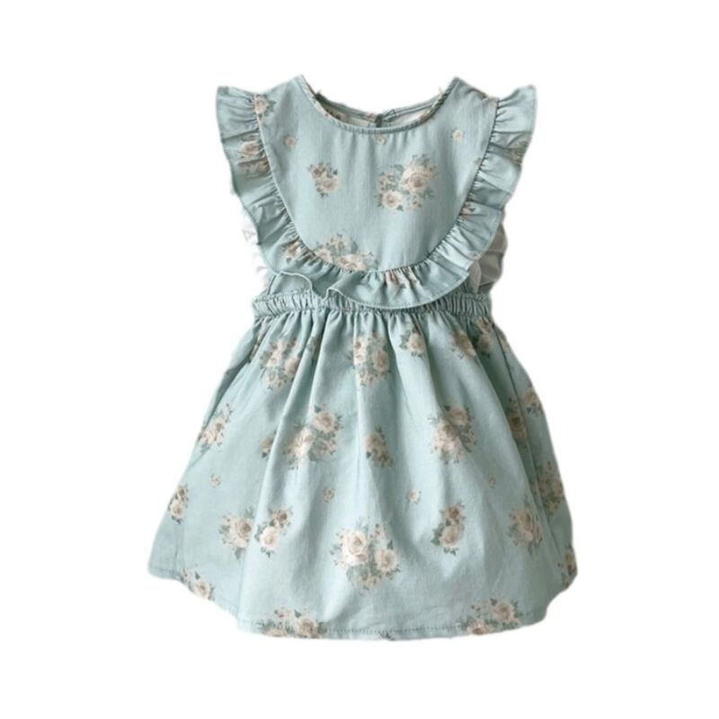 Wholesale 3-24M Baby Girls Ruffled Floral Corduroy Fly