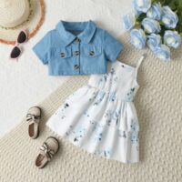 Wholesale 3-24M Baby Girls Short Cardigan Tops Printed