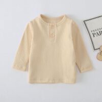 Wholesale 3-24M Baby Girls Solid Color Two Buckle Long