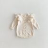 Wholesale 3-24M Baby Knit Fly Sleeve Solid Color Pullov