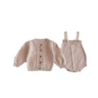 Wholesale 3-24M Baby Long Sleeve Cardigan Suspender Sho