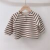 Wholesale 3-24M Baby Long Sleeve Waffle & Striped Round