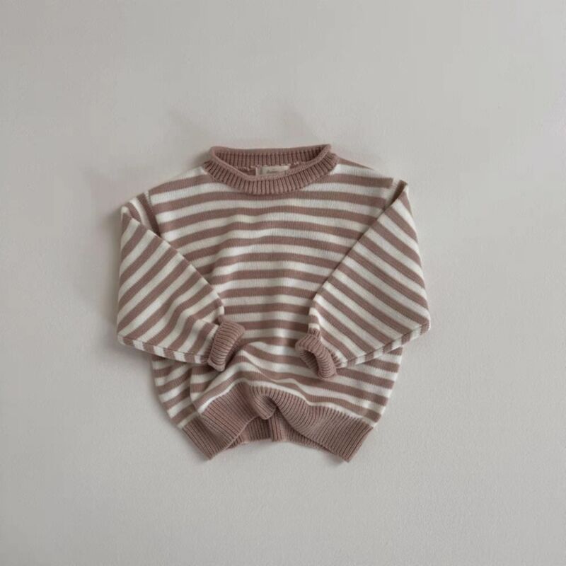 Wholesale 3-24M Baby Striped Knitted Sweater Wholesale