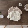 Wholesale 3-24M Baby V-Neck Button Sweater Cardigan For