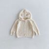 Wholesale 3-24M Unisex Solid Color Hooded Sweater Bear