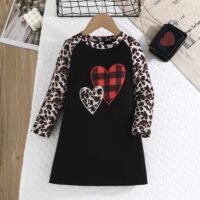 Wholesale 3-7Y Toddler Girls Leopard Print Cartoon Hear