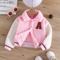 Wholesale 3-7Y Toddler Girls Reversible Plush Pink Jack