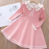 Wholesale 3-9Y Kids Girls Knit Sweater Dresses Fall And