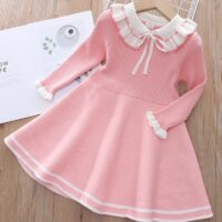 Wholesale 3-9Y Kids Girls Knit Sweater Dresses Fall And