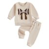 Wholesale 3M-3Y Baby Bowknot Towel Embroidery Long Slee