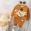 Wholesale 3M-3Y Baby Boys Letter Bear Sweatshirt And Pa