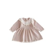Wholesale 3M-3Y Baby Girls Autumn Knitted Sweater Dress
