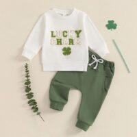 Wholesale 3M-3Y Baby St. Patrick'S Day Letter Towel Emb