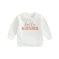Wholesale 3M-3Y White Autumn Letter Print Long Sleeve R