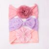 Wholesale 3pcs Baby Bandana Sets Bow Flower Hairband Wh