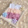 Wholesale 3pcs Twist Nylon Solid Color Bow Headband Bab