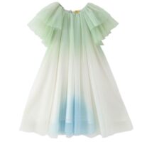 Wholesale 4-10Y Kids Girls Mesh Short Sleeve Dresses Wh