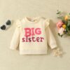 Wholesale 6M-3Y Baby Big Sister Letter Flying Sleeve To