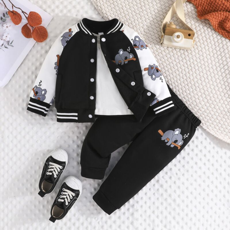 Wholesale 6M-3Y Baby Boys Sets Cartoon Elephant Printed
