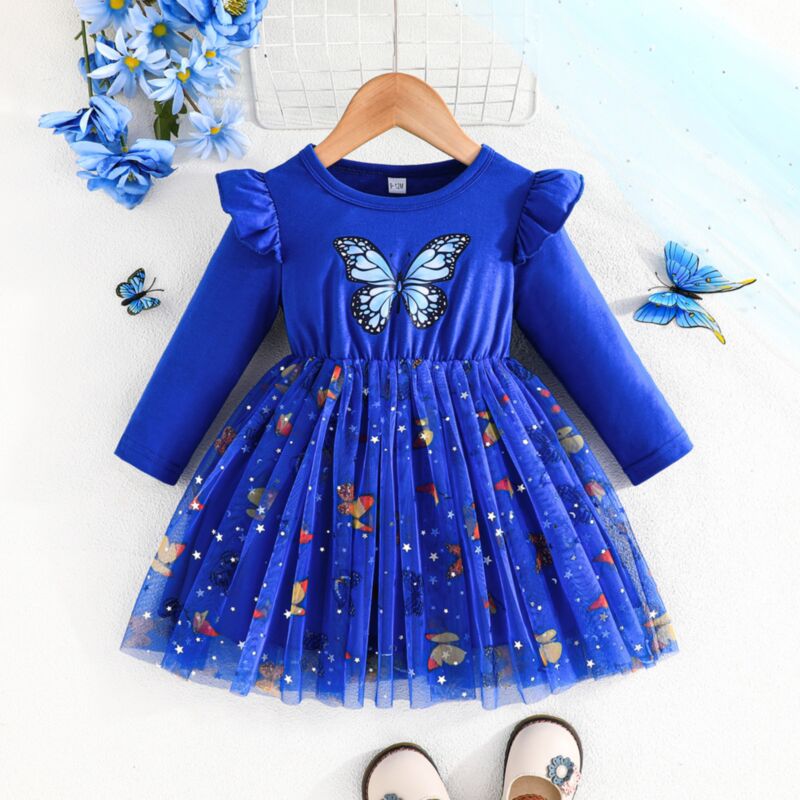 Wholesale 6M-3Y Baby Girls Butterfly Element Printed Pa