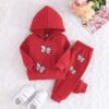 Wholesale 6M-3Y Baby Girls Butterfly Pattern Hooded Swe