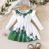 Wholesale 6M-3Y Baby Girls Floral Long Sleeve Print Cas