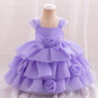 Wholesale 6M-3Y Baby Girls Sleeveless Flower Mesh Princ