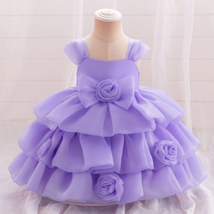 Wholesale 6M-3Y Baby Girls Sleeveless Flower Mesh Princ