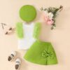 Wholesale 6M-3Y Baby Girls Sleeveless Mesh Striped Tops