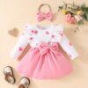 Wholesale 6M-3Y Baby Girls Valentine's Day Long Sleeve