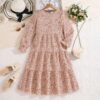 Wholesale 7-12Y Kids Girls Floral Long Sleeve Princess