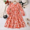 Wholesale 7-12Y Kids Girls Printed Long Sleeve Princess