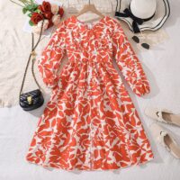 Wholesale 7-12Y Kids Girls Printed Long Sleeve Princess