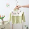 Wholesale 9M-4Y Toddler Girls Knitted Cardigan Flower E