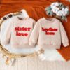 Wholesale 9M-4Y Valentine's Day Letter Crew Neck Sweats