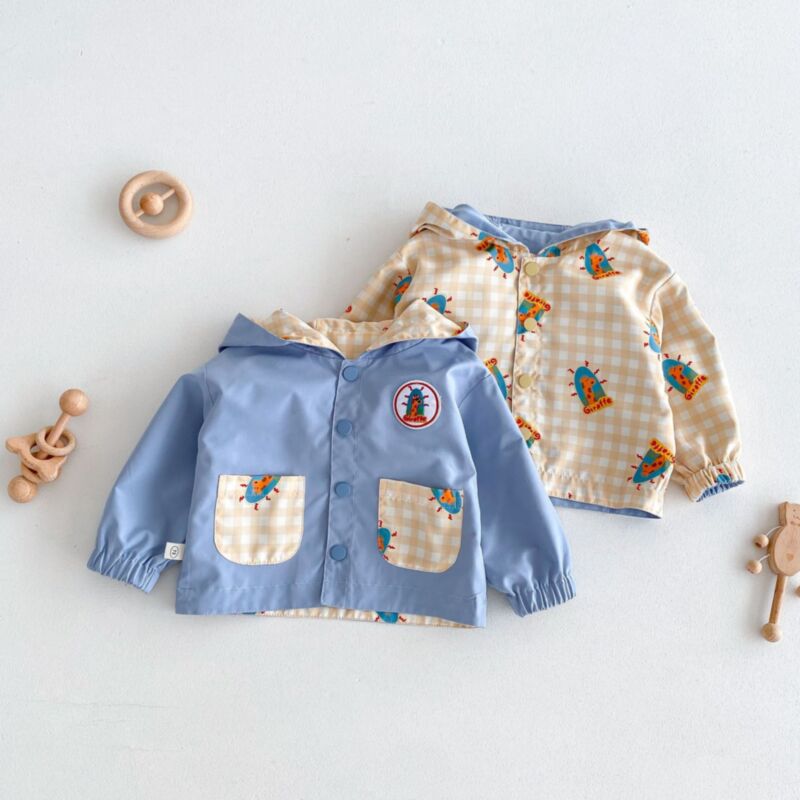 Wholesale 9M-5Y Toddler Boys Hooded Plaid Reversible 1p