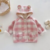 Wholesale 9M-6Y Toddler Girls Plaid Hooded Jackets & Co