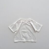 Wholesale 9M-6Y Toddler Solid Color Shorts-Sleeve Tops