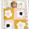 Wholesale Baby Blankets Flower Contrast Newborn Swaddle