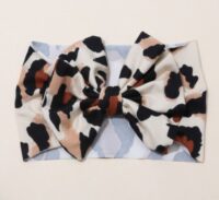 Wholesale Baby Milk Silk Leopard Headband With Big Bow