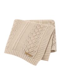 Wholesale Baby Solid Color Hollow Out Knitted Blanket 2
